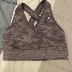 Purple camo sports bra - small